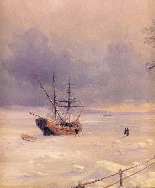 Ivan Aivazovsky Frozen Bosphorus Under Snow China oil painting art